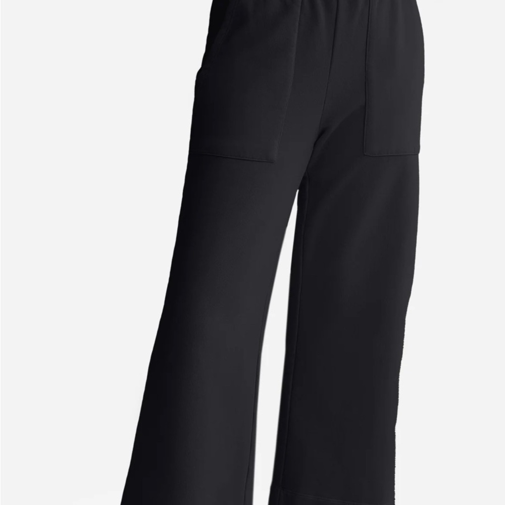 MATE THE LABEL ORGANIC COTTON WIDE LEG POCKET SWEATPANTS BLACK XS NWT